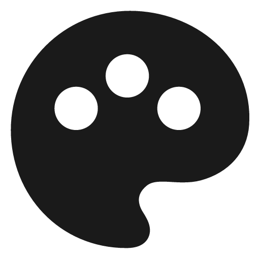 Palette filled icon, filled style, from TDesign Icons