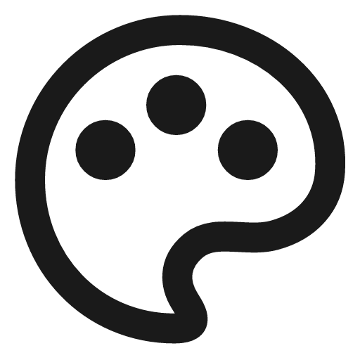 Palette icon, line style, from TDesign Icons