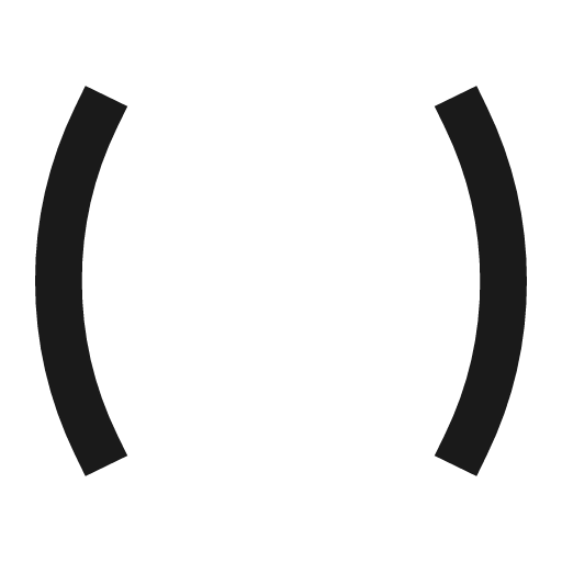 Parentheses icon, line style, from TDesign Icons