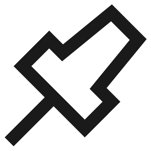 Pin icon, line style, from TDesign Icons