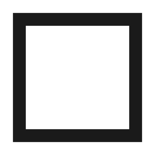 Rectangle icon, line style, from TDesign Icons