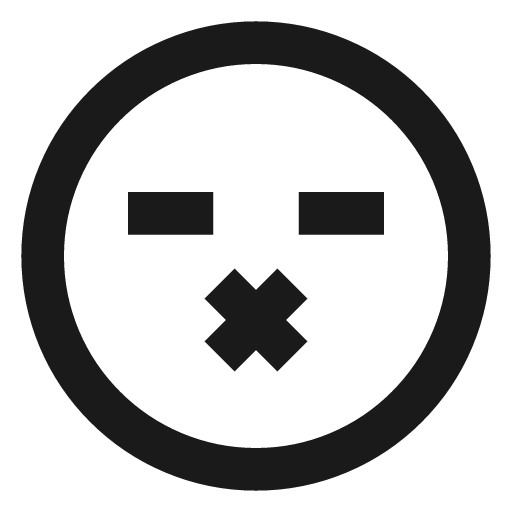 Shutup icon, line style, from TDesign Icons