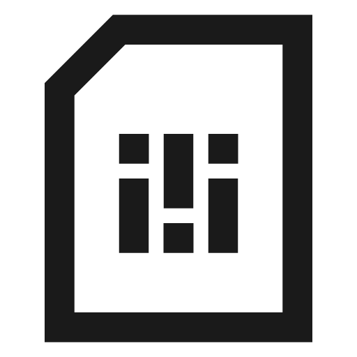 Sim card icon, line style, from TDesign Icons