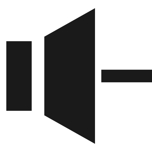 Sound down filled icon, filled style, from TDesign Icons