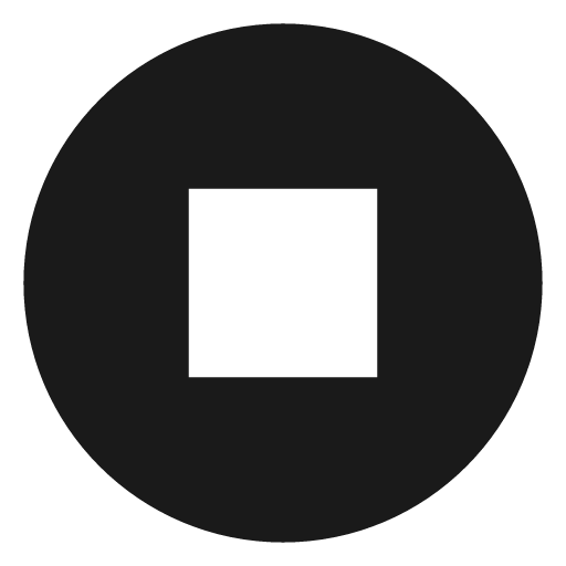 Stop circle filled icon, filled style, from TDesign Icons