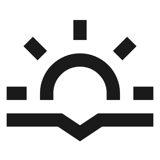 Sun fall icon, line style, from TDesign Icons