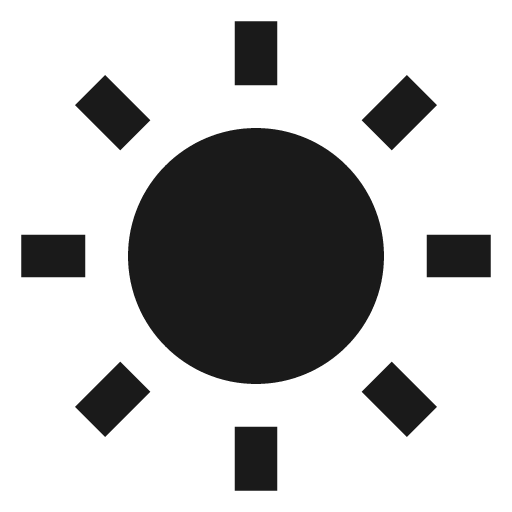 Sunny filled icon, filled style, from TDesign Icons