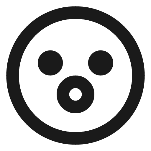 Surprised icon, line style, from TDesign Icons