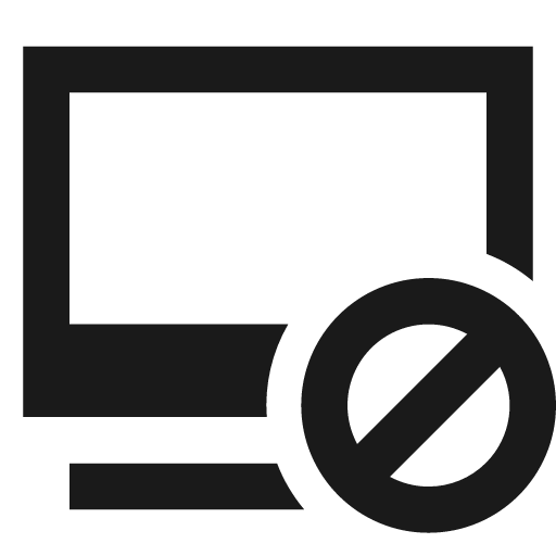 System blocked filled icon, filled style, from TDesign Icons