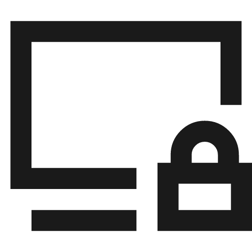 System locked icon, line style, from TDesign Icons