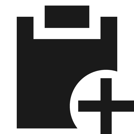 Task add filled icon, filled style, from TDesign Icons