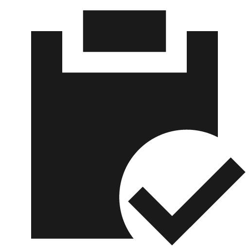 Task checked filled icon, filled style, from TDesign Icons