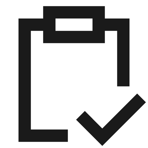 Task checked icon, line style, from TDesign Icons