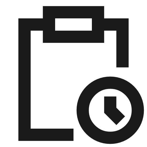 Task time icon, line style, from TDesign Icons