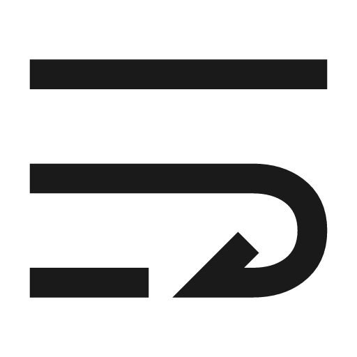 Textformat wrap icon, line style, from TDesign Icons