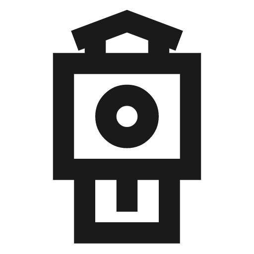 Tower clock icon, line style, from TDesign Icons