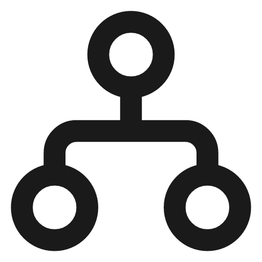 Tree round dot icon, line style, from TDesign Icons