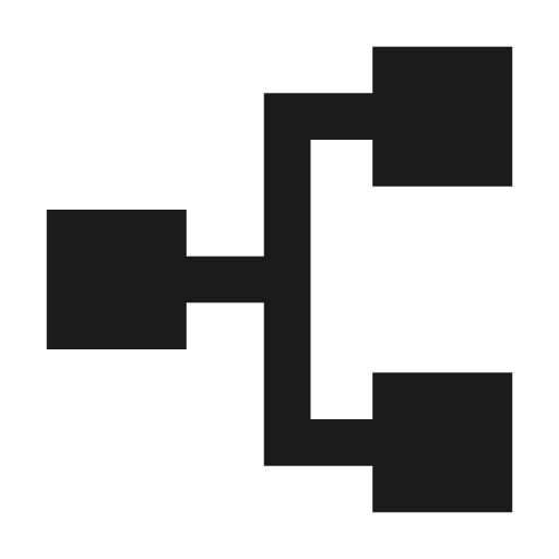 Tree square dot vertical filled icon, filled style, from TDesign Icons