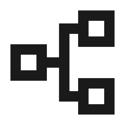 Tree square dot vertical icon, line style, from TDesign Icons