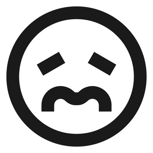 Uncomfortable icon, line style, from TDesign Icons