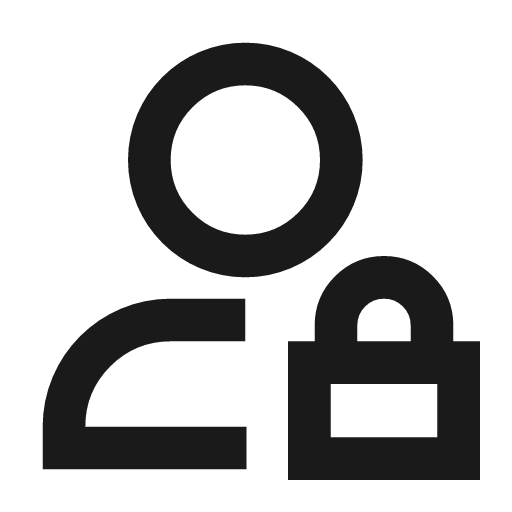 User locked icon, line style, from TDesign Icons