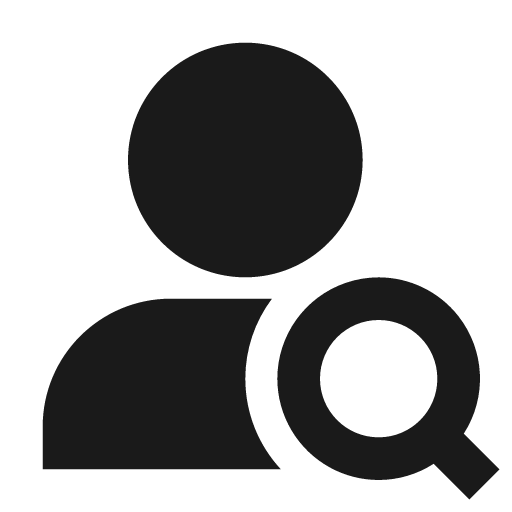 User search filled icon, filled style, from TDesign Icons
