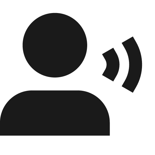 User talk 1 filled icon, filled style, from TDesign Icons