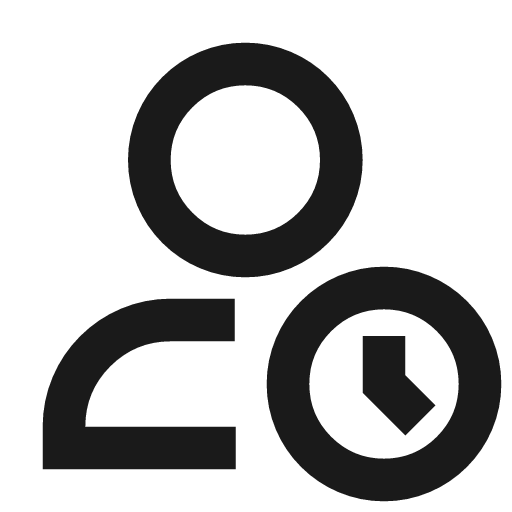 User time icon, line style, from TDesign Icons