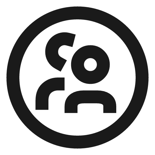 Usergroup circle icon, line style, from TDesign Icons
