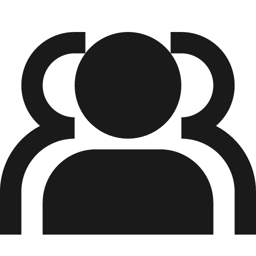 Usergroup filled icon, filled style, from TDesign Icons
