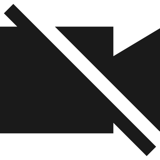 Video camera off filled icon, filled style, from TDesign Icons