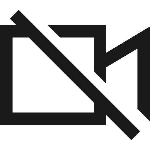 Video camera off icon, line style, from TDesign Icons