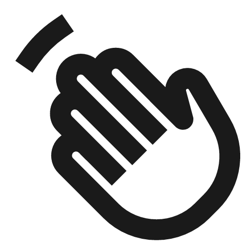 Wave left icon, line style, from TDesign Icons