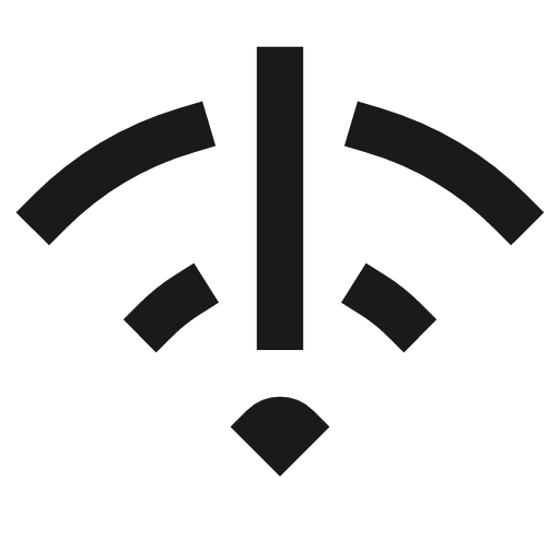 Wifi no icon, line style, from TDesign Icons