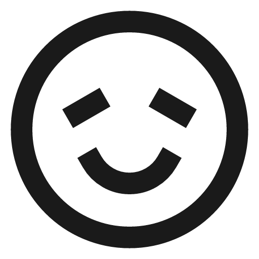 Wry smile icon, line style, from TDesign Icons