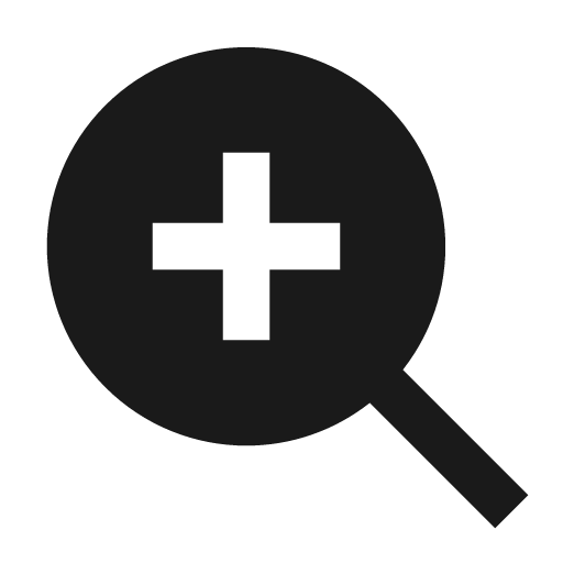 Zoom in filled icon, filled style, from TDesign Icons