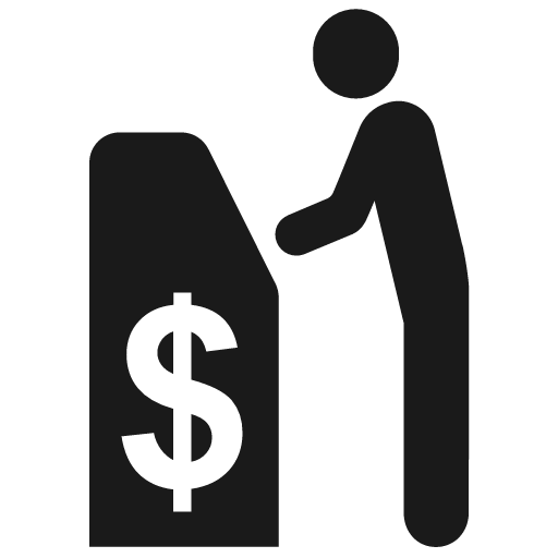 Atm icon, solid style, from Temaki