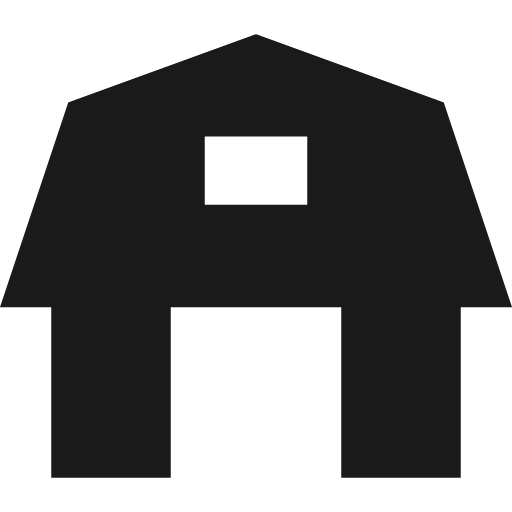 Barn icon, solid style, from Temaki