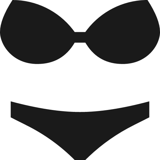 Bikini icon, solid style, from Temaki