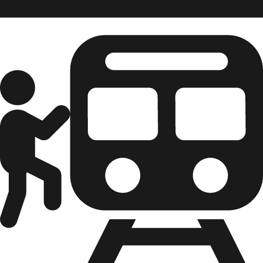Board subway icon, solid style, from Temaki