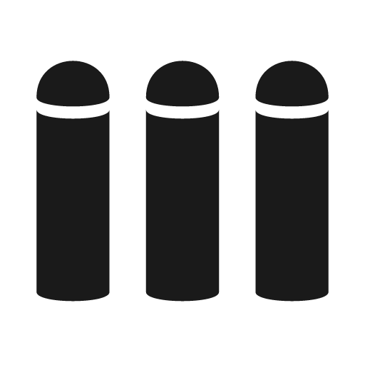 Bollard row icon, solid style, from Temaki