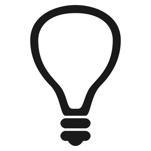 Bulb2 icon, solid style, from Temaki