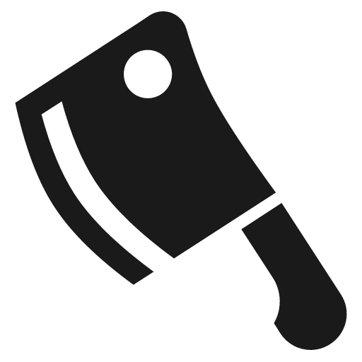 Cleaver icon, solid style, from Temaki