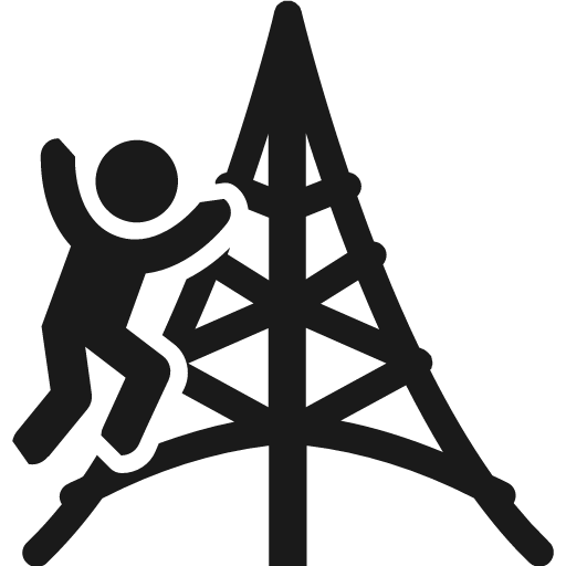 Climbing frame icon, solid style, from Temaki