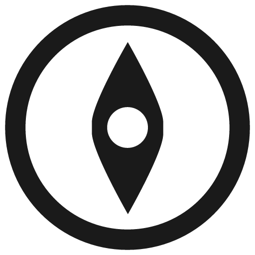 Compass icon, solid style, from Temaki