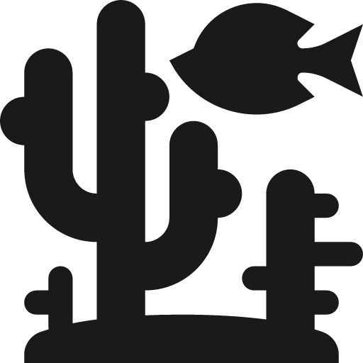 Coral reef icon, solid style, from Temaki