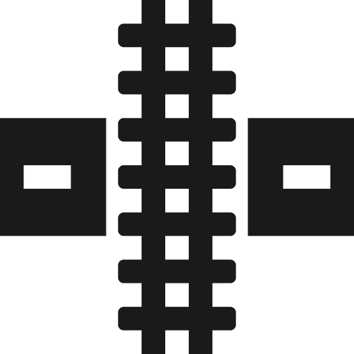 Crossing rail road icon, solid style, from Temaki