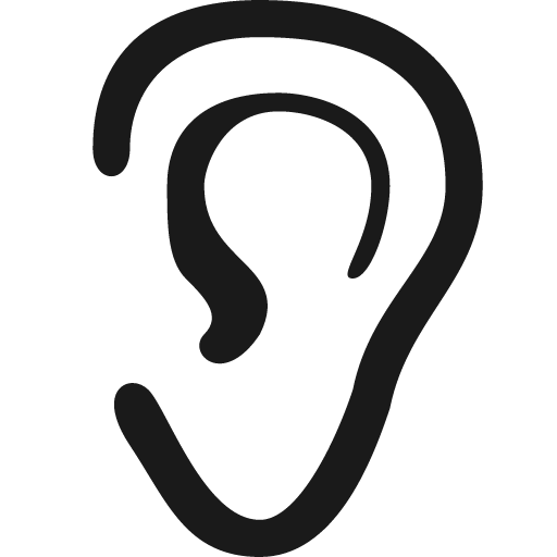 Ear icon, solid style, from Temaki