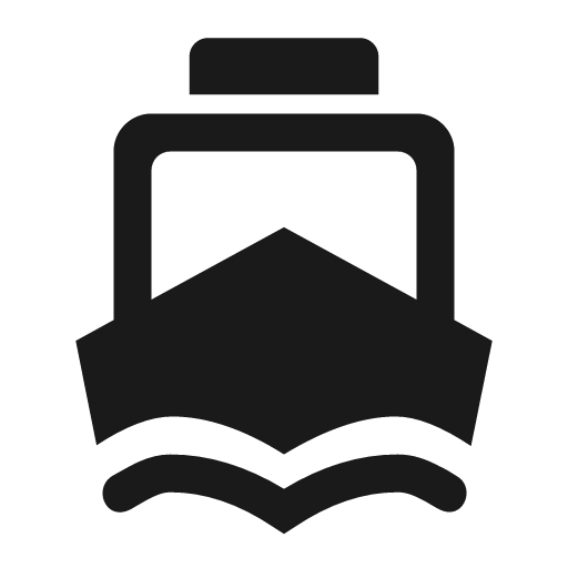 Ferry icon, solid style, from Temaki