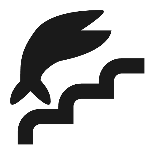 Fish ladder icon, solid style, from Temaki